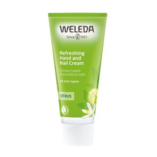 Weleda Citrus Hand and Nail Cream, on a white background