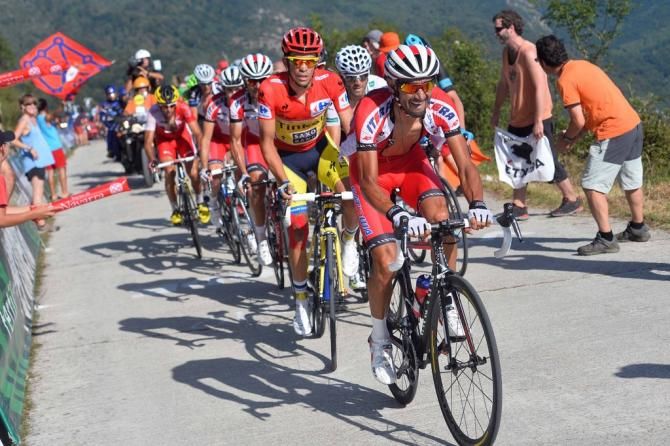 Giampaolo Caruso (Katusha) working hard