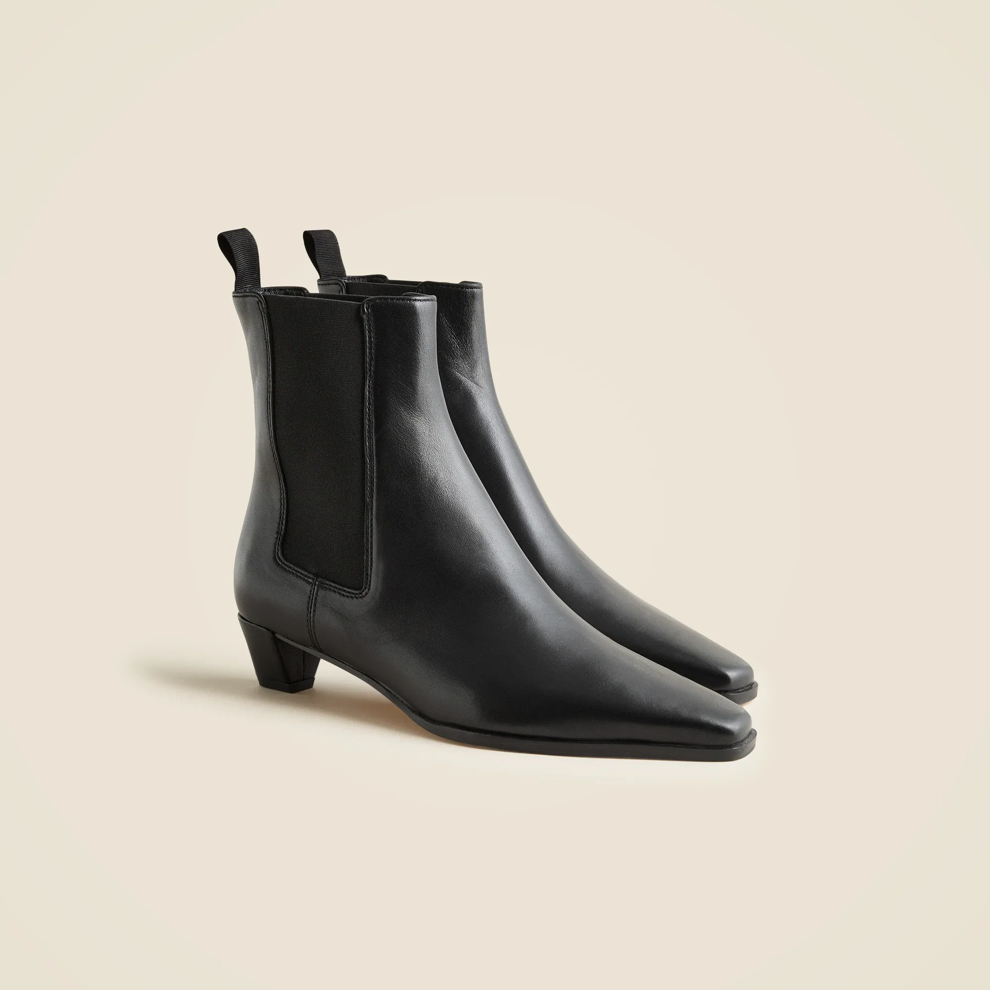 Remi Square-Toe Ankle Boots in Leather