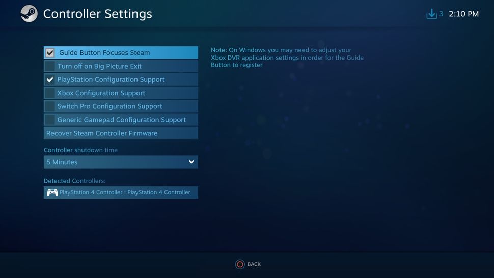 setting up ps4 controller on steam on mac