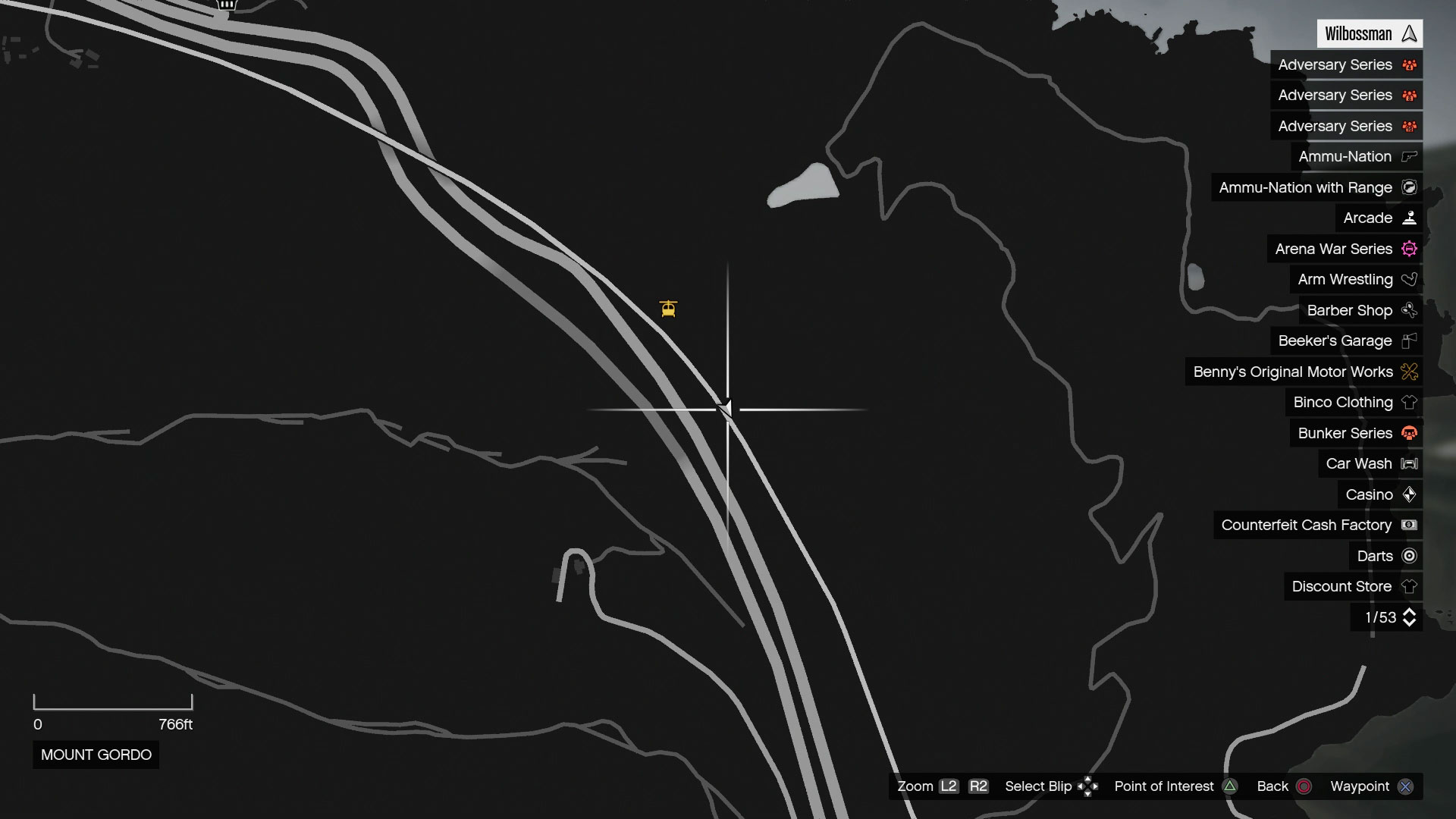 GTA Online Serial Killer Clue 5C – mapa Black Van