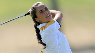 Andrea Revuelta takes a shot at the Junior Ryder Cup