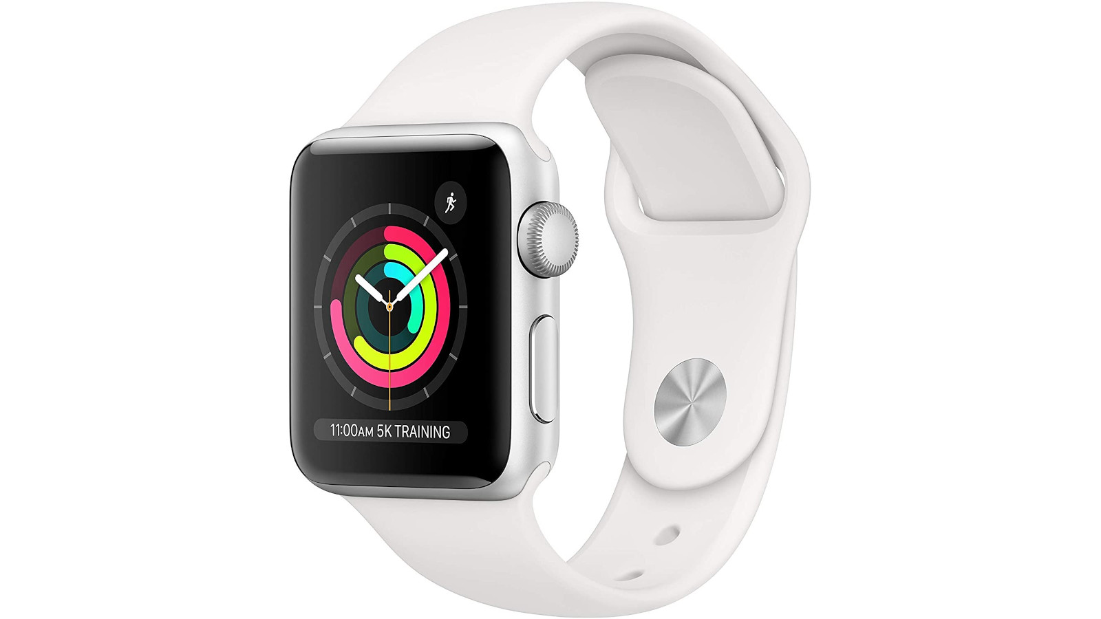 Apple Watch Series 3 with white band
