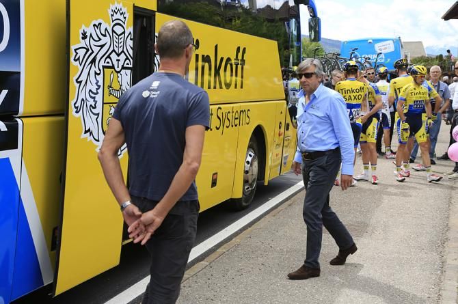 Eusebio Unzue meets with TInkoff team managers