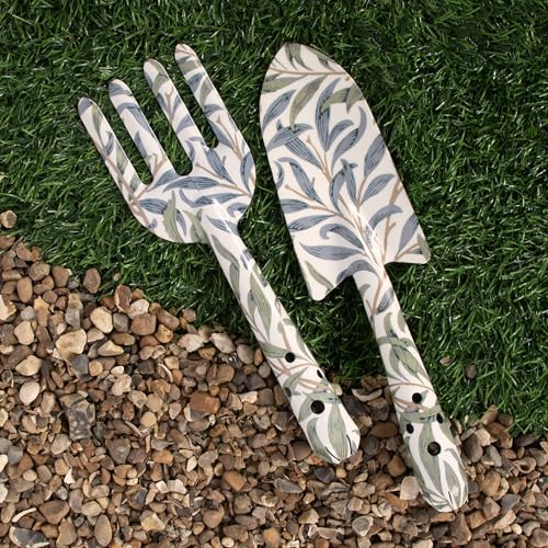 The Leonardo Collection William Morris Willow Bough Garden Tool Set for Gardening | Ideal Tool Kit &amp;amp; Gardening Gifts for Women &amp;amp; Men | Durable Garden Tools &amp;amp; Hand Tools for Daily Garden Work