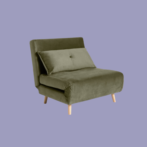 Habitat, Habitat Roma Velvet Fabric Chairbed - Sage Green