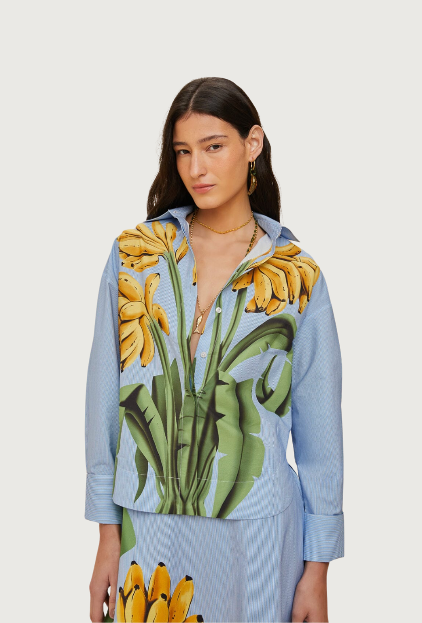 FARM RIO , Banana Cocina Striped Shirt