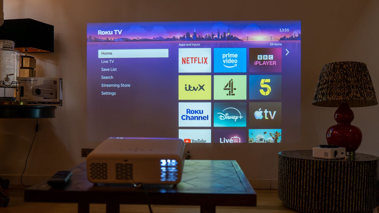 Aurzen Roku TV Smart Projector