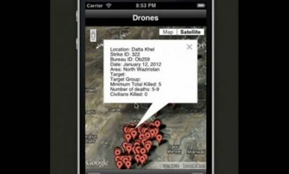 A consistently rejected iPhone app charts the location of American drone strikes â€” which, in Apple's eyes, classifies as "excessively objectionable or crude content."