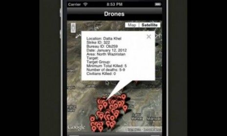 A consistently rejected iPhone app charts the location of American drone strikes â€” which, in Apple&amp;#039;s eyes, classifies as &amp;quot;excessively objectionable or crude content.&amp;quot;