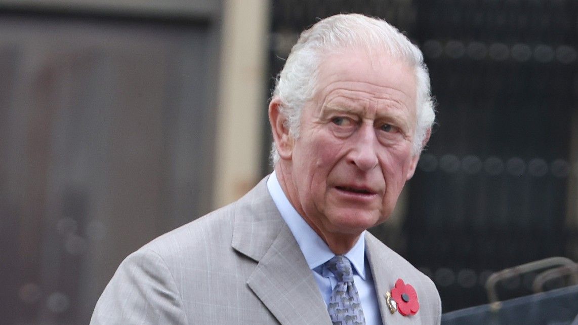 Prince Charles, Prince of Wales seen walking over from the Discovery Museum