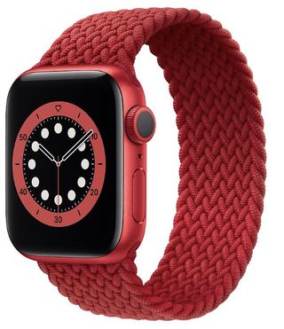 Apple Watch Product Red Braided Solo Loop Render Cropped