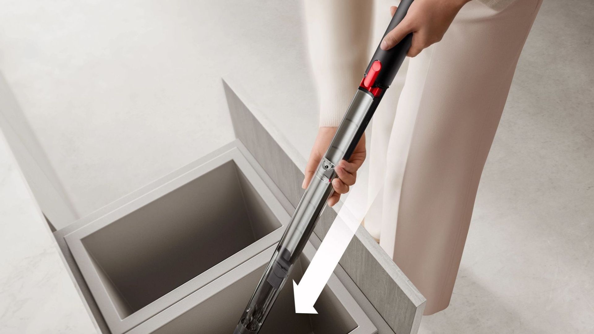 The Dyson PencilVac Vacuum being used in the home