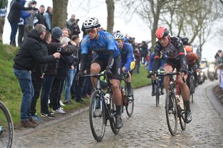 Michael Goolaerts in action at the 2018 Tour of Flanders