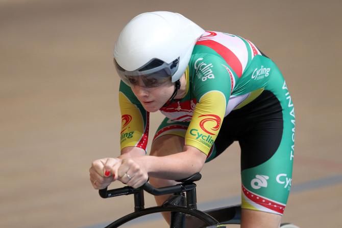 Women's 3000m Individual Pursuit champion Amy Cure