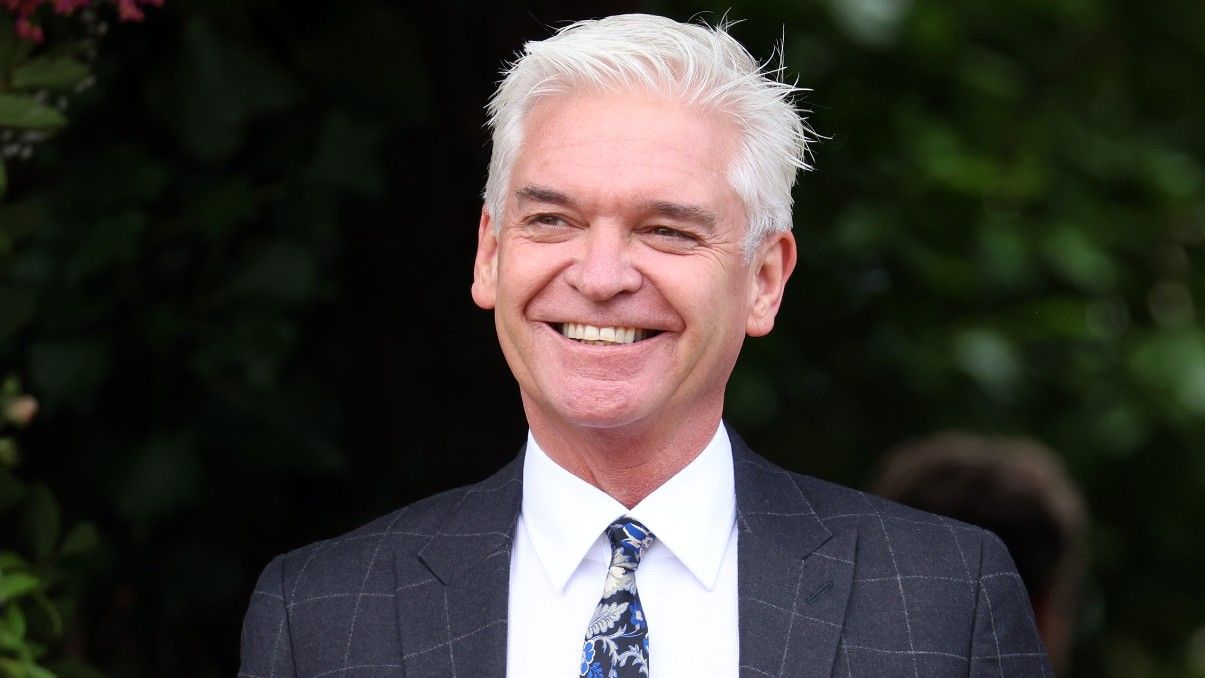 Phillip Schofield seen arriving at the wedding of Ant McPartlin and Anne-Marie Corbett at St Michael&#039;s Church