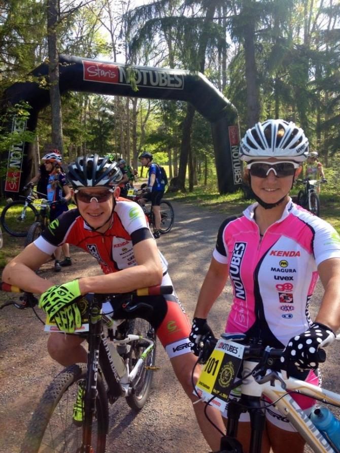 Teammate Ben and myself both ready to tackle Stage 2. Unfortunately Ben suffered his own bad luck today, as well...
