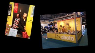 Daniela Bowker helping and the Ilex stand at Focus on Imaging / The Photography Show