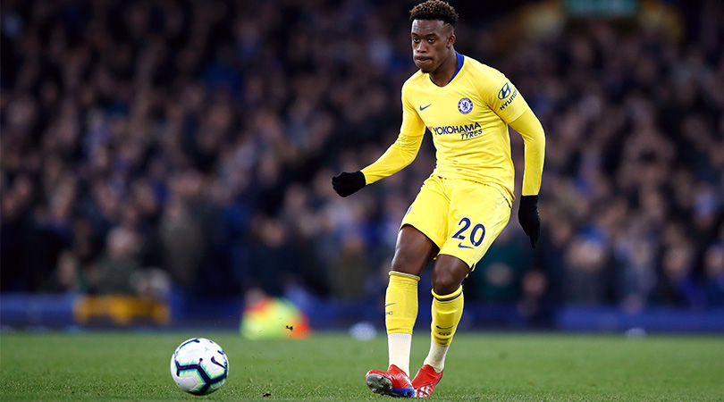 Callum Hudson-Odoi playing for Chelsea