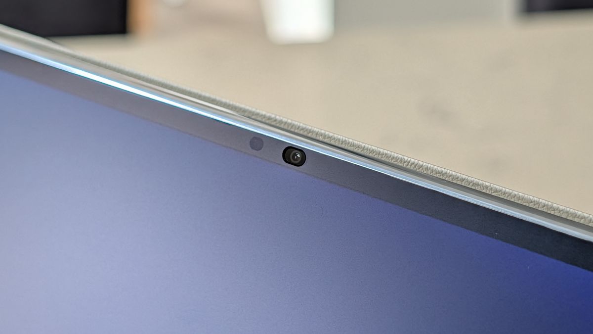 Photos of the Huawei MatePad Pro Max resting on a marble table