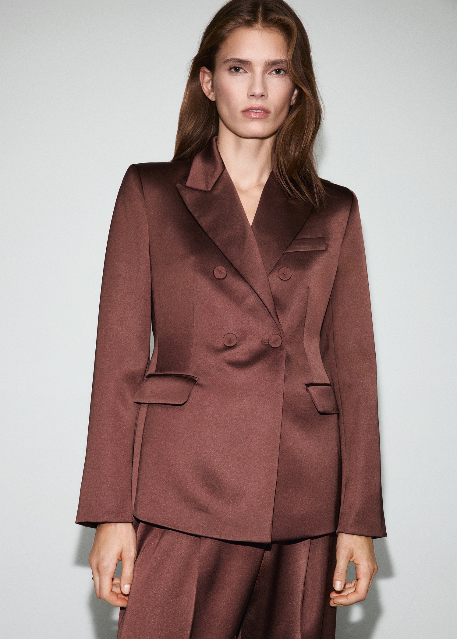 Satin Suit Jacket - Women | Mango United Kingdom