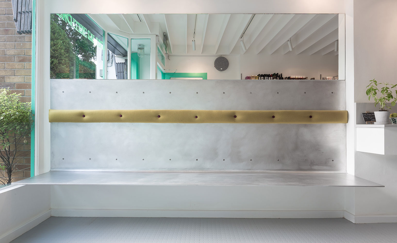 A sleek bench