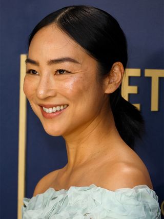 Greta Lee attends the 30th annual Screen Actors Guild Awards.