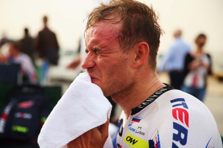 Alexander Kristoff feels the heat at the Tour of Oman