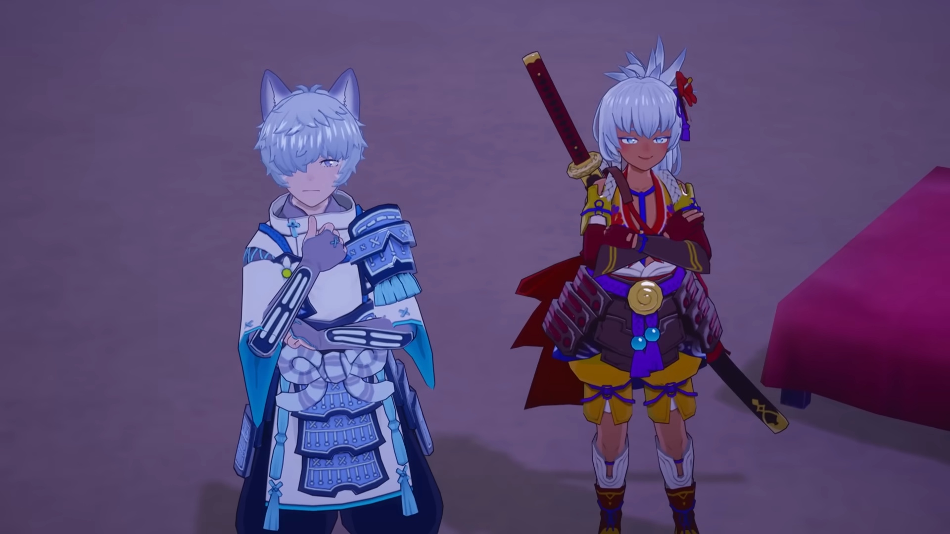 Rune Factory: Guardians of Azuma white-haired woman posing