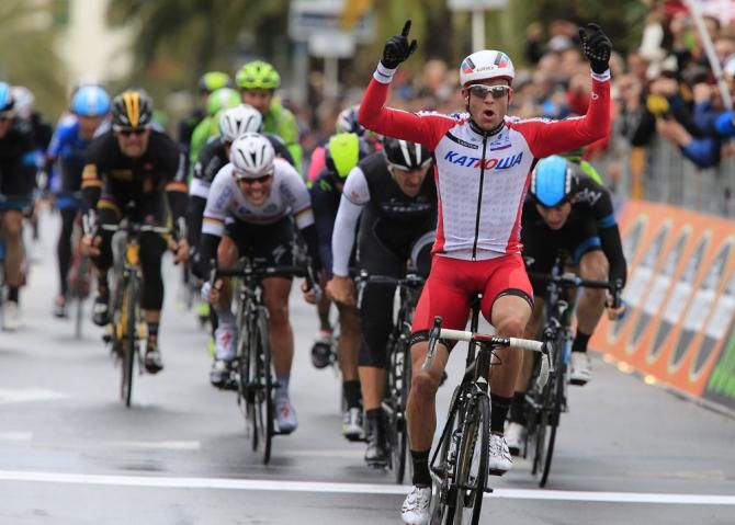 Alexander Kristoff (Team Katusha) rides to victory
