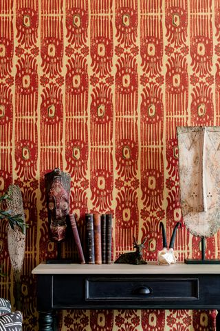 Ikat inspired wallpaper by Mind the Gap