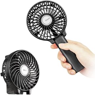 black portable mini fan