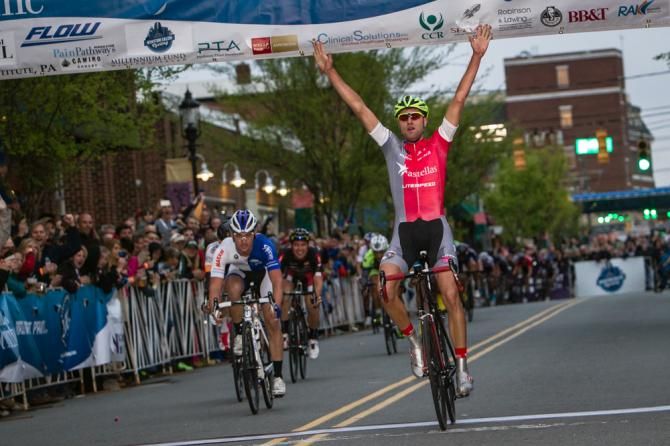 Brecht Dhaene (Astellas) surprised the sprinters to take todays win.