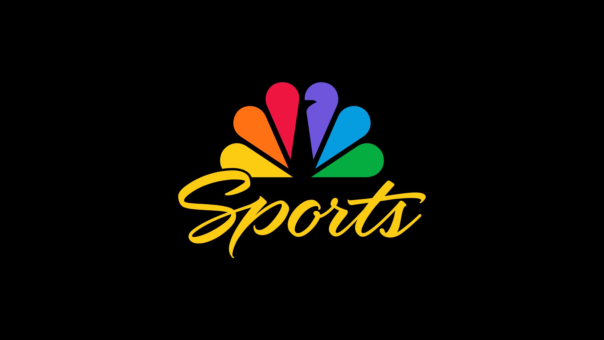 The NBC Sports logo on a black background