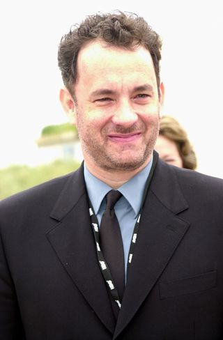 Tom Hanks at the premiere of Band of Brothers and the Memorial Service for the 57th Anniversary of D-Day 2001