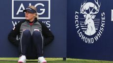 Charley Hull waiting on the 8th tee on the Old Course at the AIG Women's Open 2024