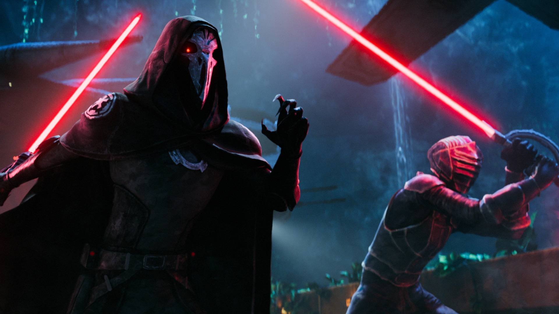 Clancy Brown as the Eleventh Brother and A.J. LoCascio as Marrok in Maul &amp;ndash;&amp;nbsp;Shadow Lord