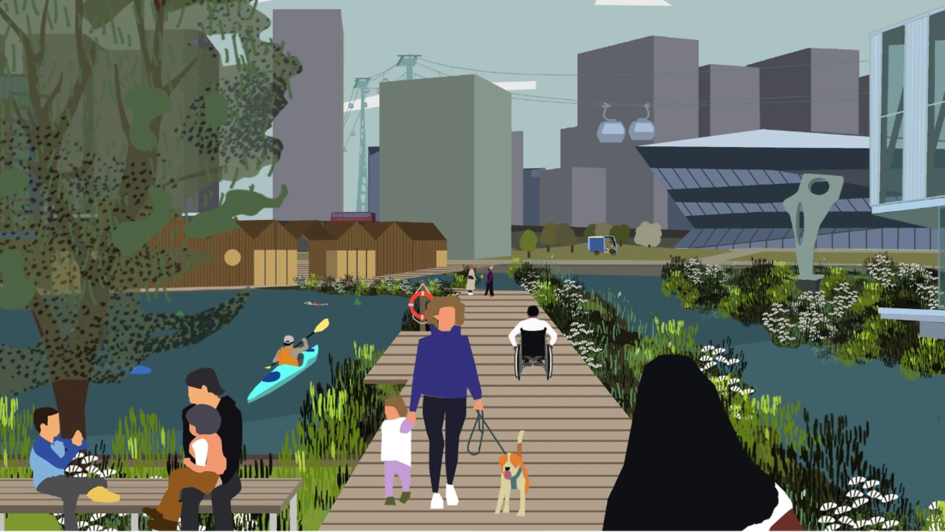an image of the boardwalk entrance from the proposed plans