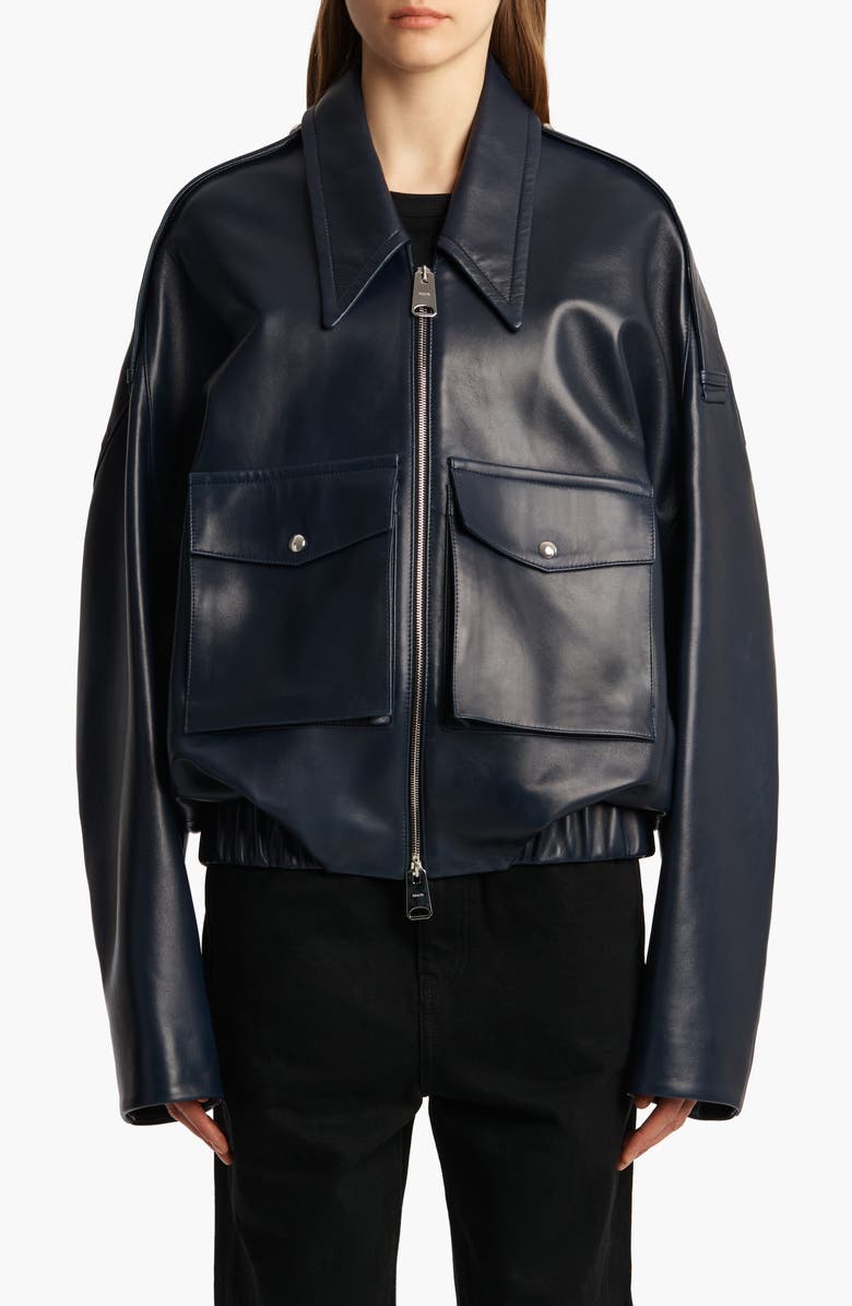 Owey Plong&eacute; Leather Bomber Jacket