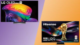 The LG C6 OLED and the Hisense UR9 RGB Mini-LED TV