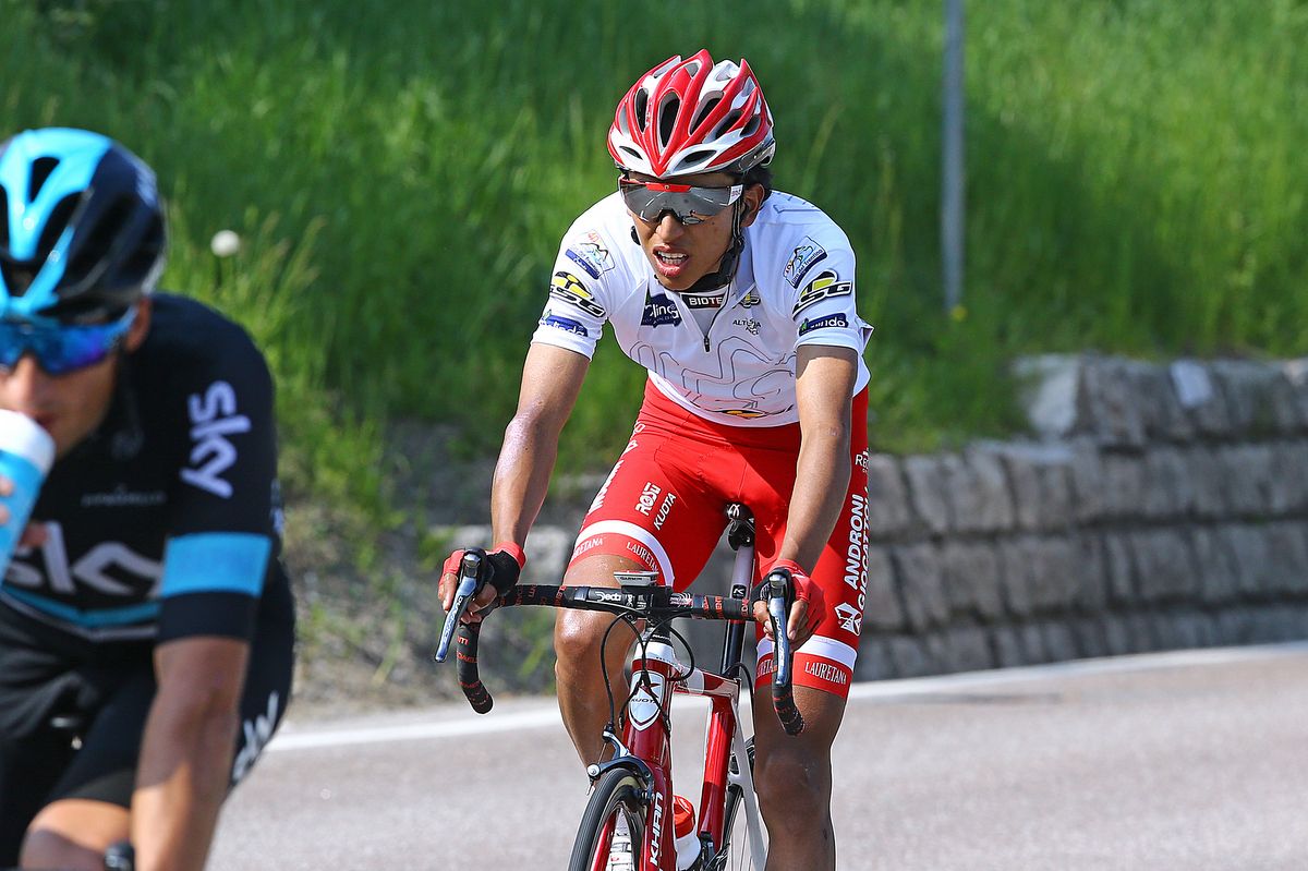 Egan Bernal (Androni Sidermec) has become accustom to wearing young rider jerseys in his career so far