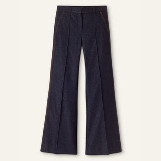 ME+EM Cotton-Blend Denim Kick Flare Trouser