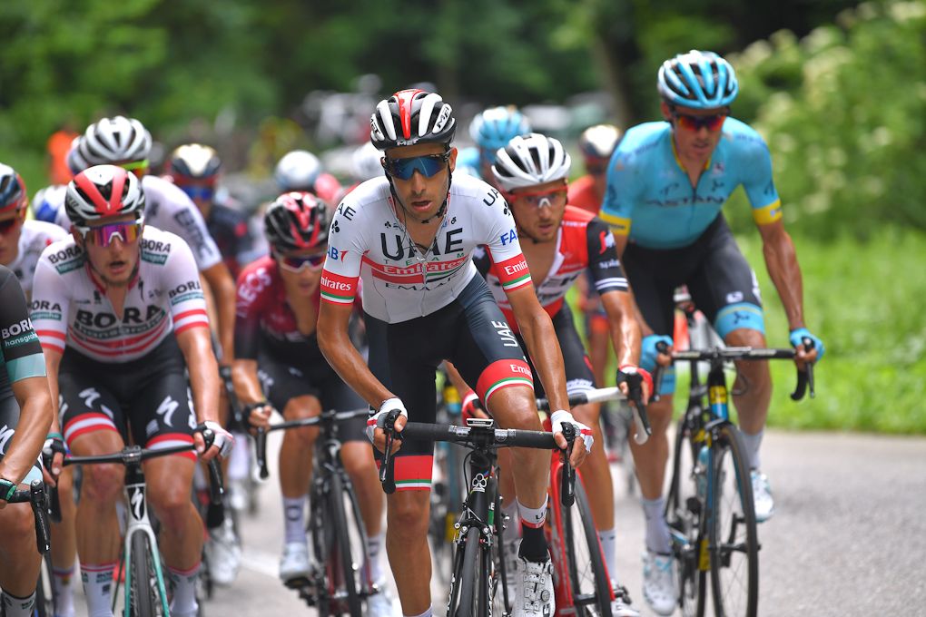 Fabio Aru rides in the peloton during stage 4 at Tour de Suisse