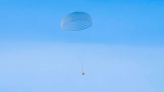 A prototype for a giant 115-foot (35 meters) parachute for the European Space Agency's ExoMars rover has passed its first drop test from a helicopter.