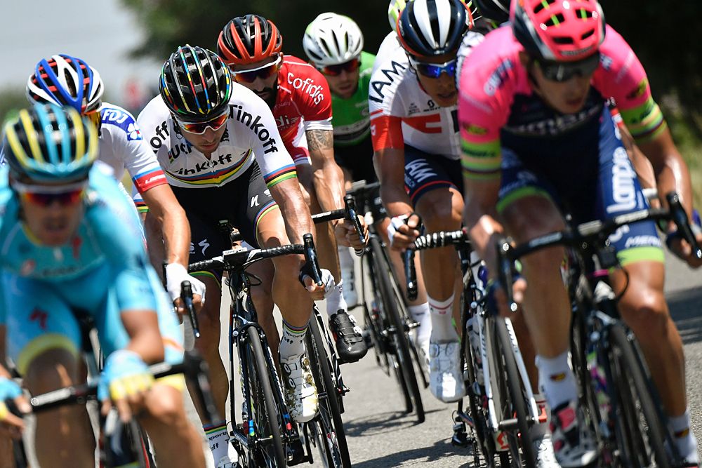 The first breakaway with Sagan was reeled in