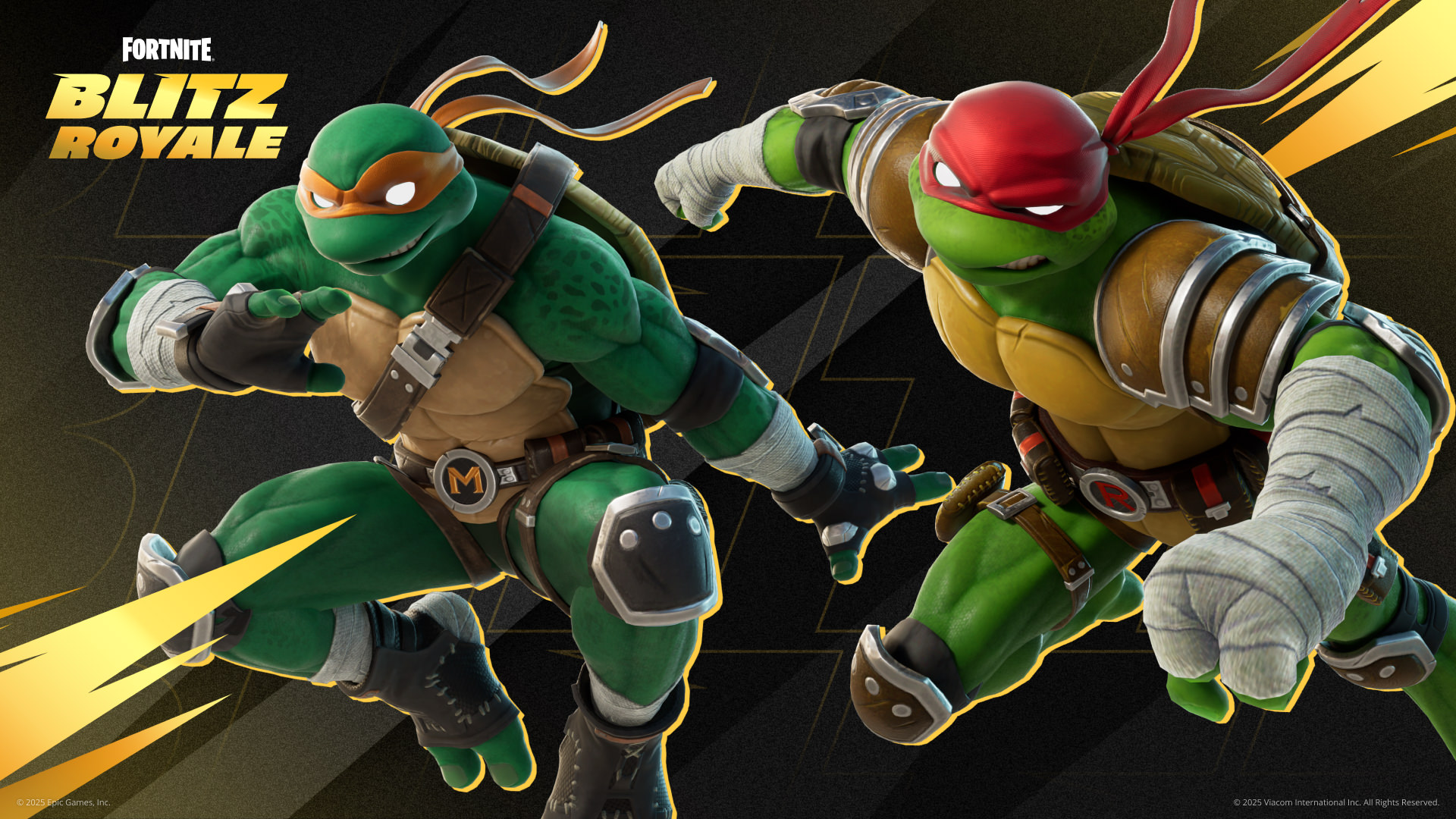 TMNT Fortnite skins pose