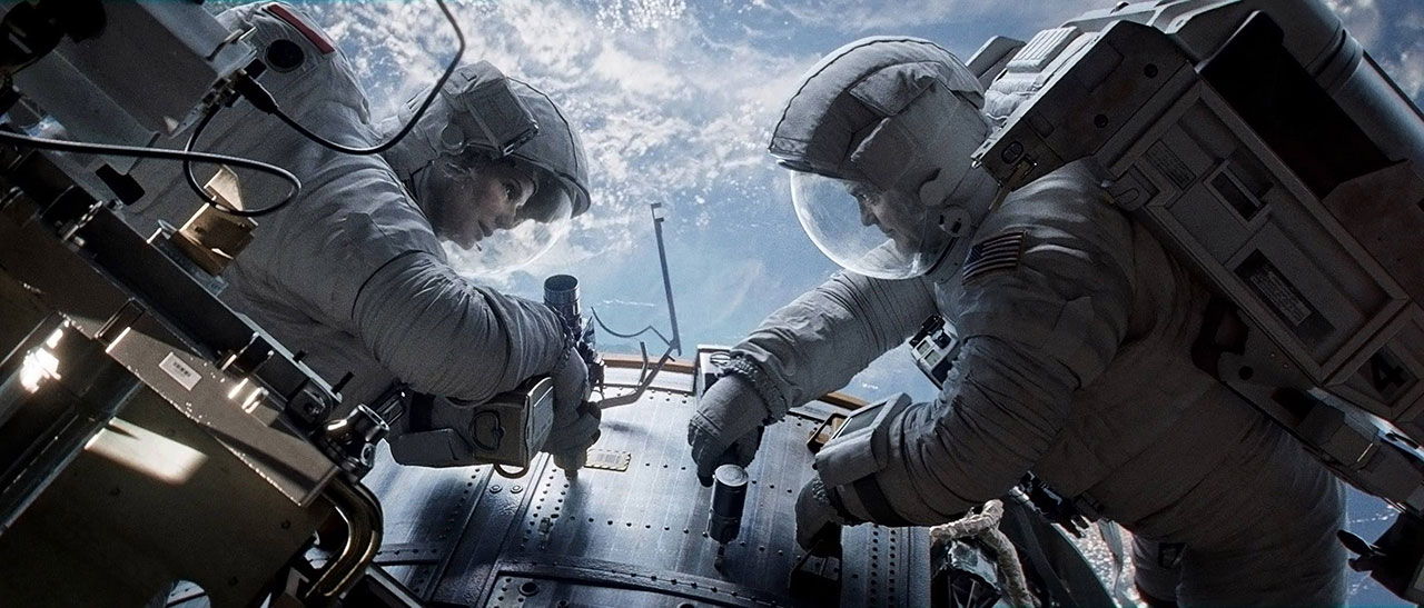 Bullock and Clooney in &#039;Gravity&#039;