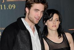 Robert Pattinson and Kristen Stewart at the Madrid Twilight premiere