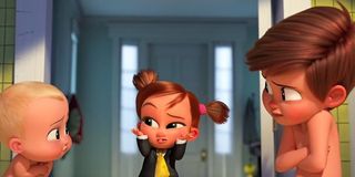 Ted, Tim and Tina in The Boss Baby: Family Business.