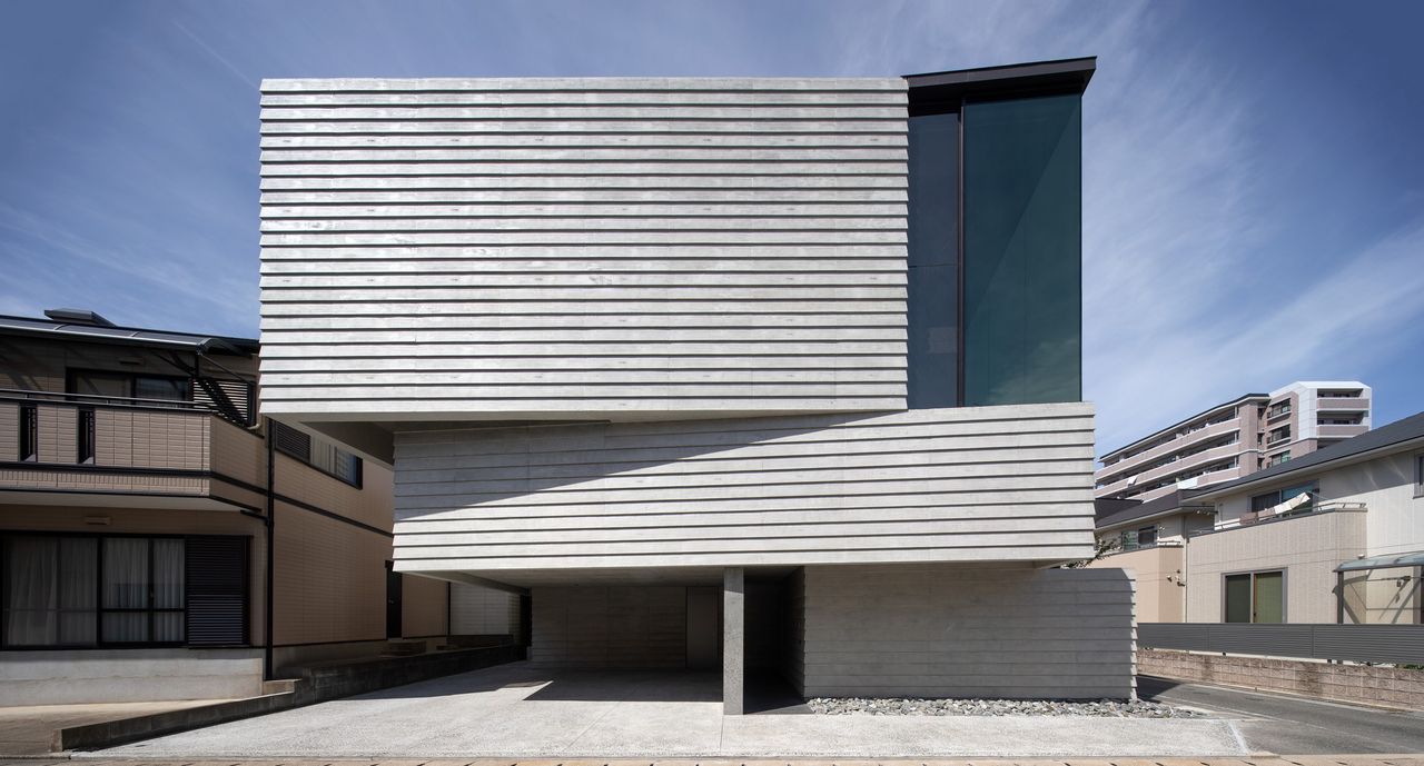 Hero exterior of angular T Residence in Japan